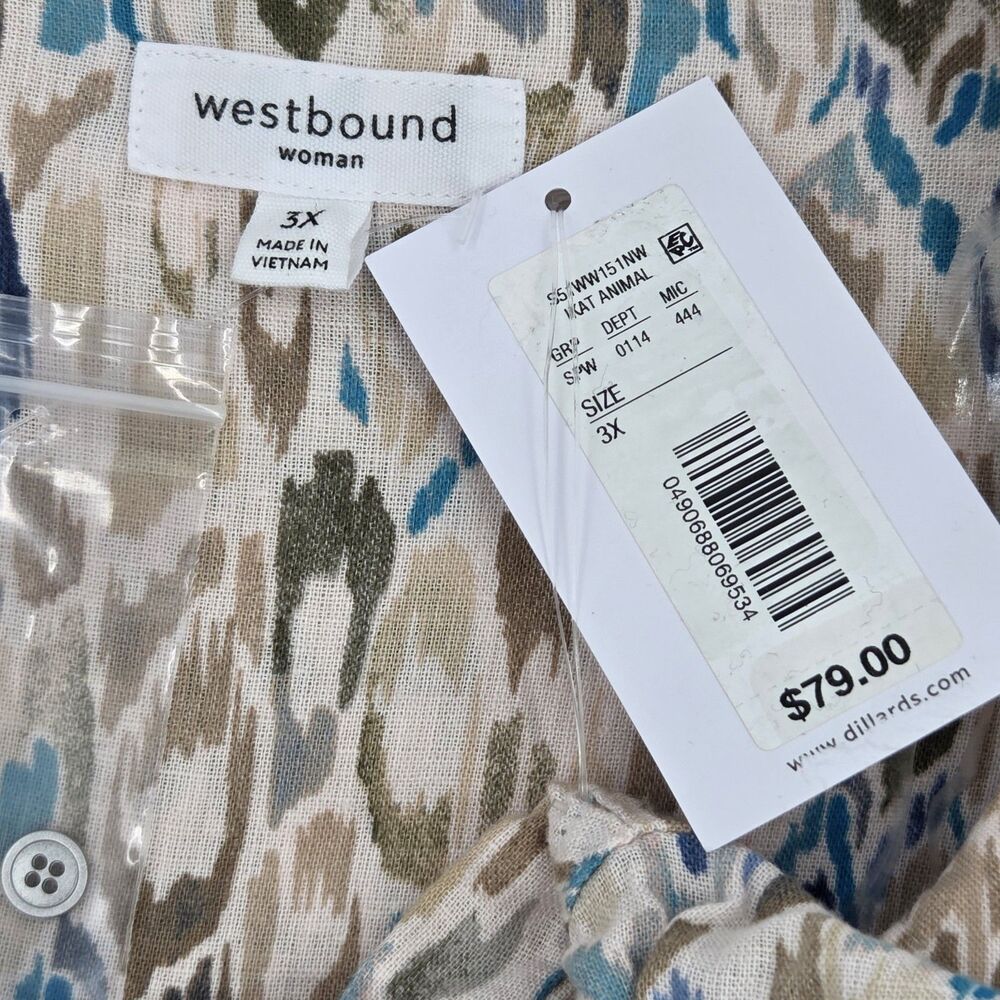 Westbound Button Up Down Blouse Shirt Womens 3X I… - image 4